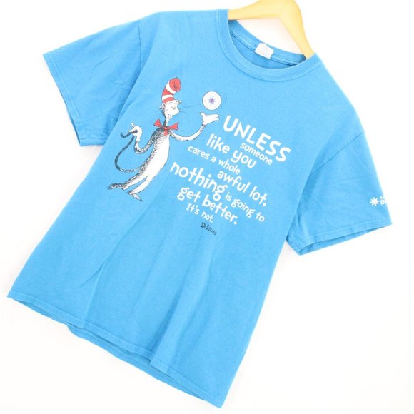 Vintage Port & Company T-Shirt Men's Casual Blue Short Sleeve Dr.Seuss Graphic M - Picture 3 of 8